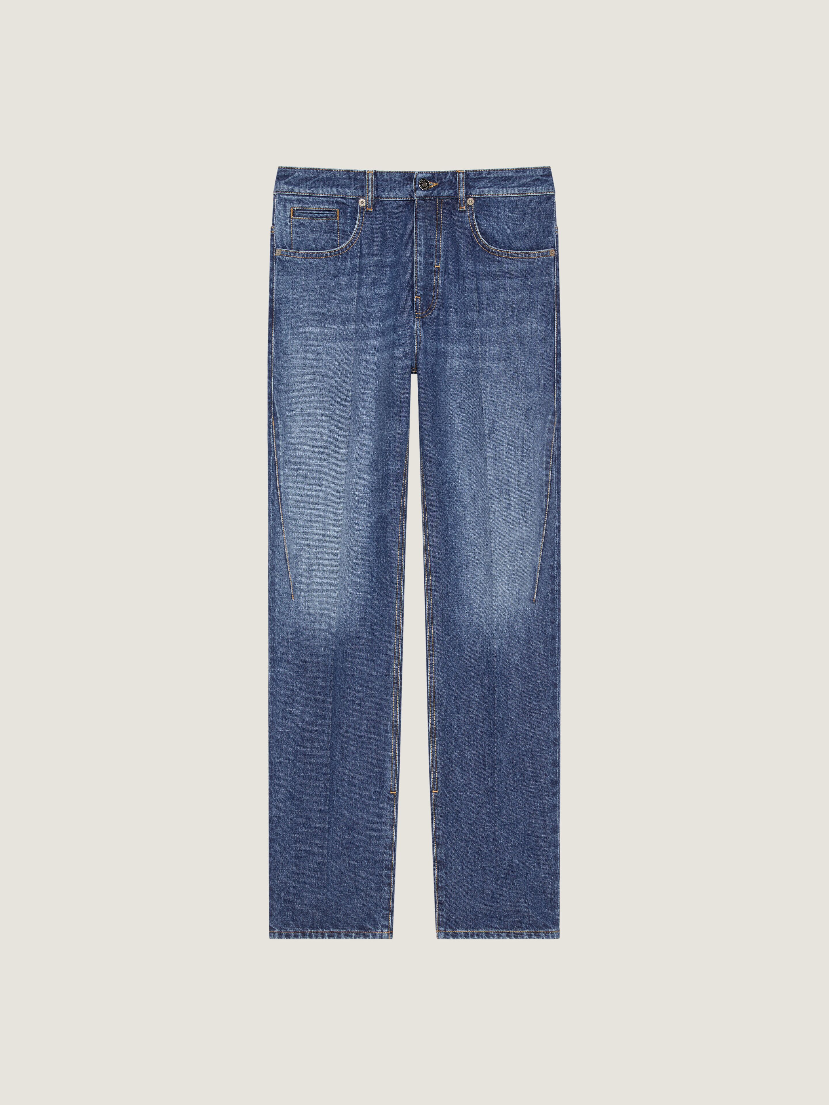 Washed straight leg jeans